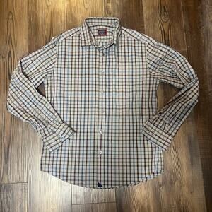 Untuckit Men’s Plaid Button Down Shirt Medium Slim Fit